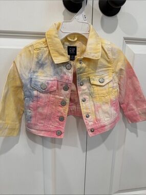 Baby gap girls tie dye jean jacket